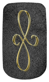 DAROYAL 601 GD SH BK Gold Scroll Shimmer Black Background